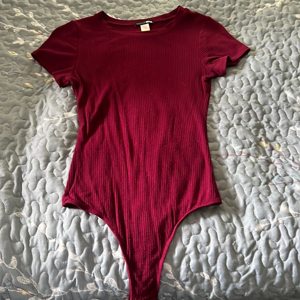 Basic Burgundy/Maroon Bodysuit FashionNova